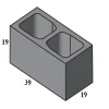 Bloco Inteiro Estrutural 19x19x39